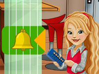 Carly's best friend Sam demonstrating a bell ringing feature in 'iCarly' for DS / DSi