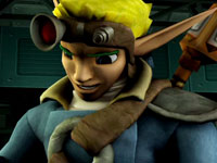 Up close shot of Jak in Jak and Daxter: The Lost Frontier
