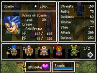 Character stats screen from Dragon Quest VI: Realms of Revelation
