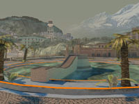 Shaun White Skateboarding for Wii in-game scene showing environment before transformation Shaun White Skateboarding for Wii in-game scene showing environment before transformation