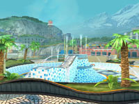 Shaun White Skateboarding for Wii in-game scene showing environment after transformation Shaun White Skateboarding for Wii in-game scene showing environment after transformation