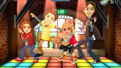 The whole iCarly gamg on the dance floor in iCarly for PC