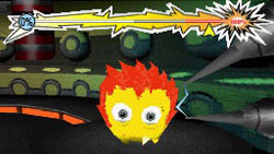 Shock mini-game screen from Squeeballs Party for DS/DSi