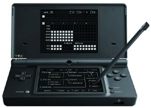 KORG DS-10 Plus played with a stylus on a DSi