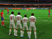 The English team defending against a free kick in 2010 FIFA World Cup