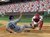 Sliding into a tag at home in MLB 10: The Show Sliding into a tag at home in MLB 10: The Show