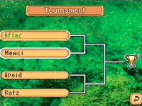 Tournament battle brackets in Monster Rancher DS