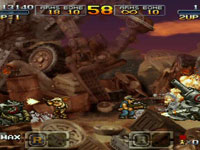 Multiplayer co-op gameplay screen from Metal Slug XX