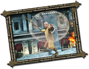 Aang unleashing an elemental blast at you in The Last Airbender