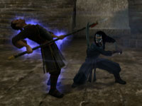 Playing as the Blue Spirit in The Last Airbender