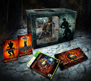 Box contents of the Mortal Kombat: Kollector's Edition for Xbox 360