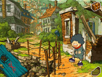 Investigating the destruction left by the Specter in Professor Layton and the Last Specter
