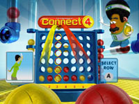 Connect 4 Basketball screenshot from Family Game Night 4: The Game Show featuring Wii Remote control prompts