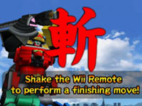 Performing a finishing move in Power Rangers Samurai for Wii