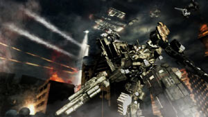 A large armored core mech from Armored Core V