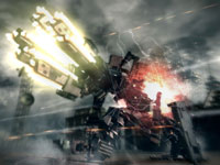 The explosively destuctive power of 'Over' weapons in Armored Core V