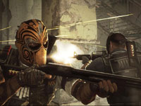 Bravo and Alpha fighting back to back in Army of TWO The Devil's Cartel