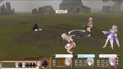 Assigning battle commands for party members in Atelier Totori: The Adventurer of Arland