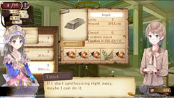 Sythesizing items in Atelier Totori: The Adventurer of Arland