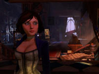 Elizabeth and Booker exploring a store in BioShock Infinite
