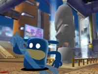 de Blob feeling blue in Prisma City in de Blob 2