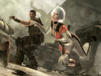 Christie managing to look good even as she takes a punch from Bayman in Dead or Alive 5