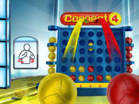 Connect 4 Basketball screenshot from Family Game Night 4: The Game Show featuring motion control prompts