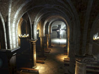 Detailed scene featuring a Medieval Gothic church from The First Templar