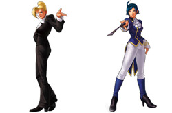 Console release exclusive playable fighters Mature and Elizabeth Blantorche from 'The King of Fighters XII'