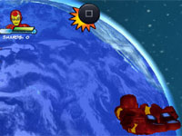 Iron Man in space in Marvel Super Hero Squad