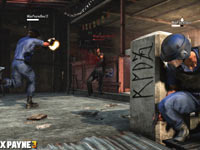 A multiplayer game screen from Max Payne 3 A multiplayer game screen from Max Payne 3