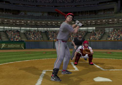 Batting as a leftie in Major League Baseball 2K12 for PSP
