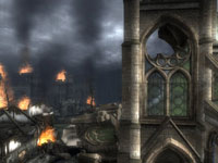 A town environment from The Elder Scrolls IV: Oblivion 5th Anniversary Edition