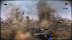 Air units firing on a tank in R.U.S.E.