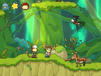 Maxwell and friends in an unique hunting contest in Scribblenauts Unlimited