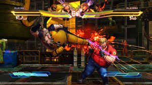 Rufus vs. Bob in Street Fighter X Tekken Rufus vs. Bob in Street Fighter X Tekken