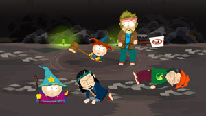 Battling rampaging hippies in South Park: The Stick of Truth Battling rampaging hippies in South Park: The Stick of Truth