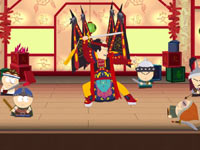 Stan getting a little help from friends in a fight against Mongol warrior kids in South Park: The Stick of Truth sp.tsot.04.sm
