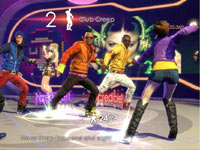 Co-op dance-off against apl.de.ap in The Black Eyed Peas Experience Co-op dance-off against apl.de.ap in The Black Eyed Peas Experience