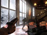 Sweeping a terrorized home for bad guys in Tom Clancy's Rainbow 6 Patriots