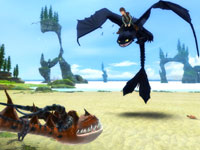 A Monstrous Nightmare taking the low ground against Hiccup on Night Fury in How to Train Your Dragon the Game A Monstrous Nightmare taking the low ground against Hiccup on Night Fury in How to Train Your Dragon the Game