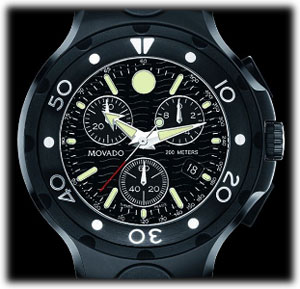 movado series 800 chronograph black