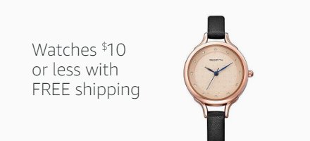 Watches $10 or less with FREE shipping