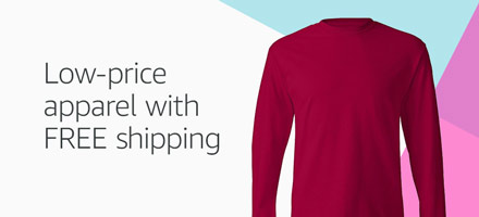 Low-price apparel with FREE shipping
