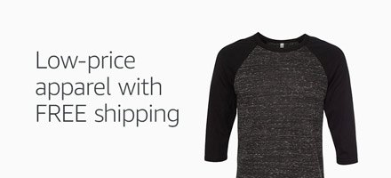 Low-price apparel with FREE shipping