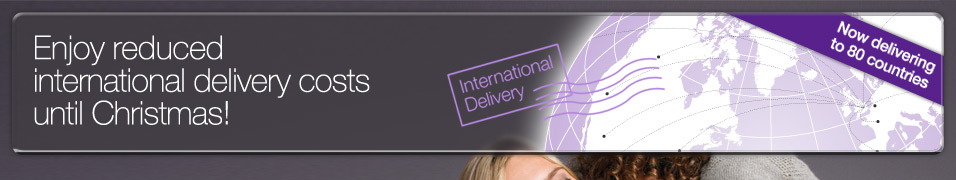 Enjoy reduced international delivery costs until Christmas!