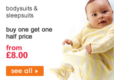 buy one get one half price on sleepsuits & bodysuits