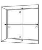 inside window recess.