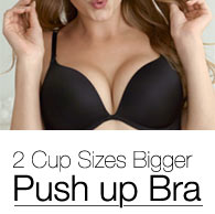 2 Cup Sizes Bigger Push Up Bra