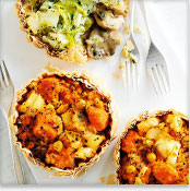 Chicken, Mushroom & Leek Filo & Potato Topped Pie